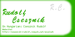 rudolf csesznik business card